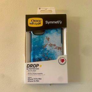 NWT Otter Box iPhone case for 11 Pro Max and XS Max blue gold marble